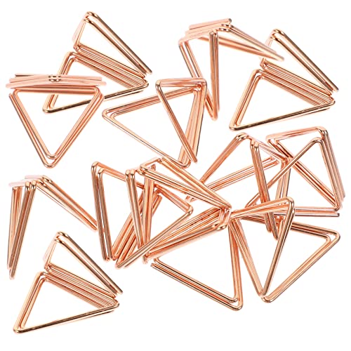 Lurrose 10 Stück Dreieckige Büroklammer Tischnummernhalter Platte Steht Präsentationsständer Aus Pappe Tabellenzahlen Inhaber Knebel Für Zugbänder Kordelstring Memo-klemme Eisen Rose Gold von Lurrose