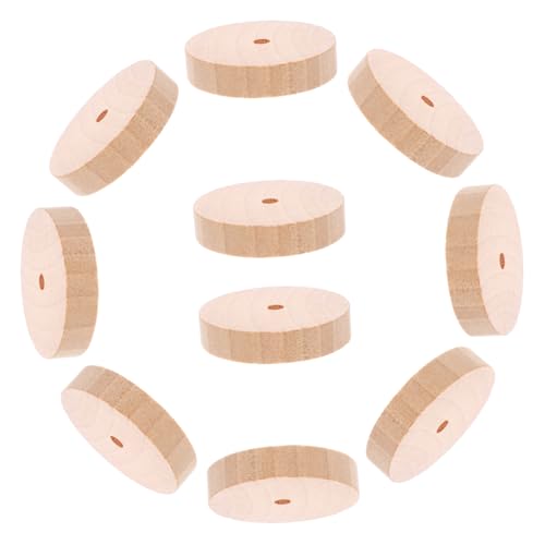 Lurrose 10 Stück Holz-bastelräder 45 Mm Durchmesser 10 Mm Für Holzspielzeug Für Jungen Und Mädchen von Lurrose