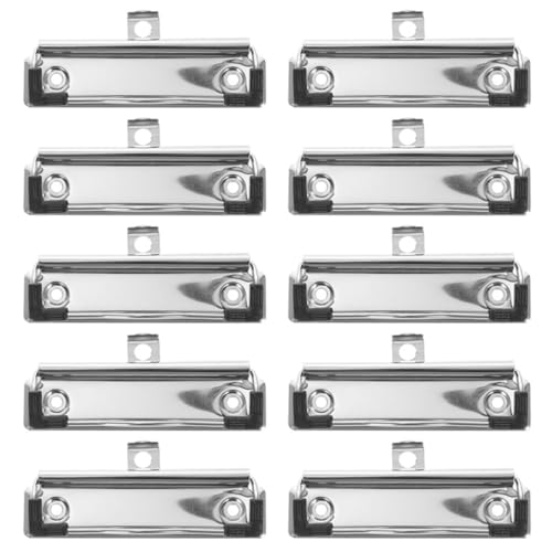 Lurrose 10 Stück Klemmbrett Clips Montierbare Dokumentenhalter für Büro und Schule Metallklemmen mit Gummifüßen für Memos und Fotos Lurrose 10 Stück Klemmbrett Clips Montierbare Dokumentenhalter für Büro und Schule Metallklemmen mit Gummifüßen für Memos und Fotos von Lurrose