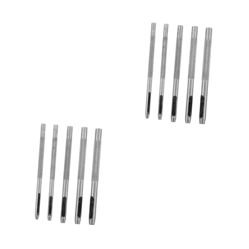 Lurrose 10 Stück Lederstanzwerkzeug Gürtellochmacher Industriell Locher Für Löcher Schneiden Klein Grommet Punch-kit Hole Punch Tool Lochwerkzeug Hochleistungs-lochstanze Stahl Silber Lurrose 10 Stück Lederstanzwerkzeug Gürtellochmacher Industriell Locher Für Löcher Schneiden Klein Grommet Punch-kit Hole Punch Tool Lochwerkzeug Hochleistungs-lochstanze Stahl Silber von Lurrose