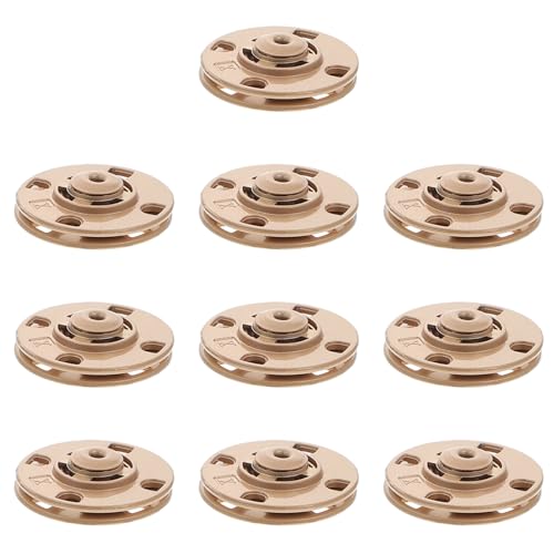 Lurrose 10 Stück Metall Druckknöpfe Unsichtbare Knöpfe für Kleidung Einfache Handhabung für Diy Bastelprojekte Langlebige und Praktische Verschlüsse von Lurrose