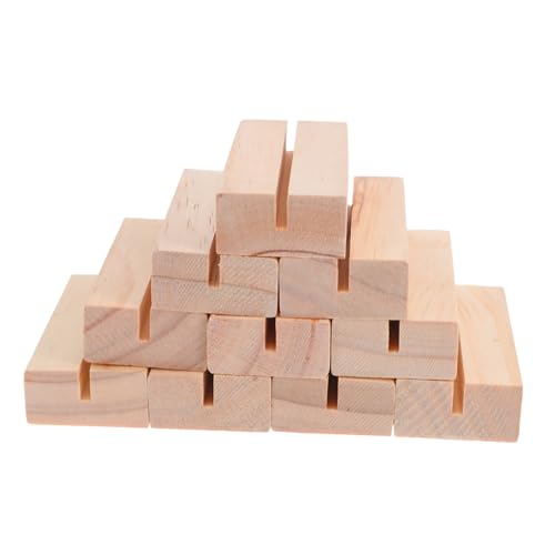 Lurrose 10 Stück Postkartenhalter Bildhalter Für Tische Schreibtischkartenhalter Tischbildhalterständer Platzkartenhalter Für Den Tisch Bildhalter Für Schreibtisch Holz Beige von Lurrose