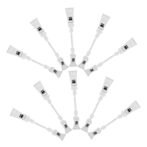 Lurrose 10 Stück Preisclip Halter für Supermärkte Klare Schildhalter mit Drehbarem Clip für Werbeaktionen für Geschäfte Etiketten Menüs und Fotos von Lurrose
