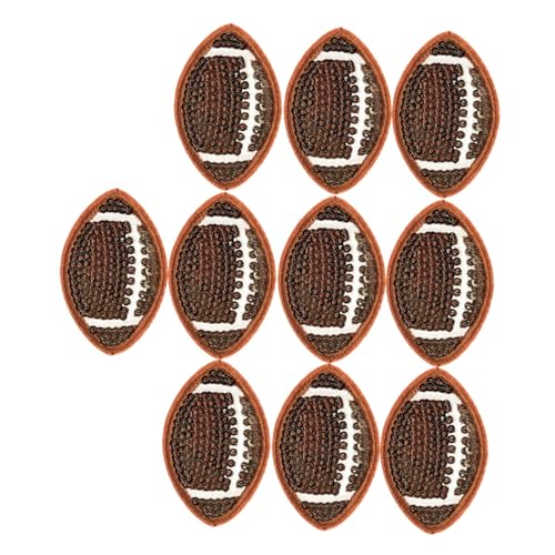 Lurrose 10 Stück Rugby Aufnäher mit Pailletten Bügel und Nähpatches für Kleidung Jacken Jeans und Hüte Hochwertige Waschbeständige Applikationen für Diy Projekte von Lurrose