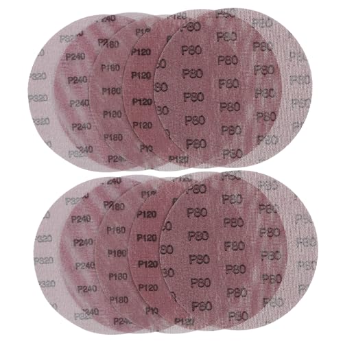Lurrose 10 Stück Sandpapier Streugut Bußgeld Reparatur Wand Haken Runden Schleifpapierscheiben Polieren Detail Trockenbau-schleifgitter Unterlage Malen Schleifen Aluminiumoxid Grey von Lurrose