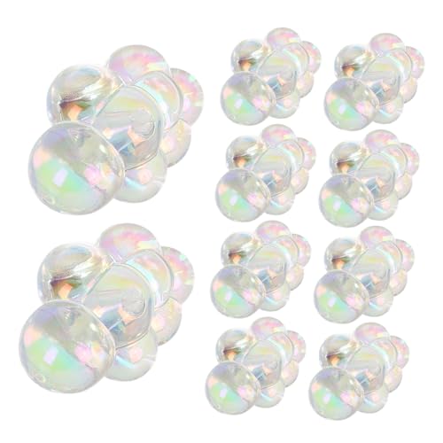 Lurrose 10 Stück Teiliges Bunte Wolkenperlen für Diy und Armbänder Lose Spacer Perlen für Basteln mit Leuchtenden Farben Zubehör für Schmuckherstellung von Lurrose