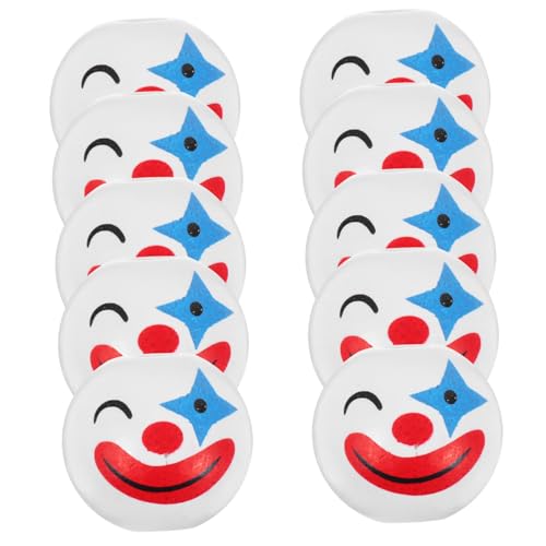 Lurrose 10 Stück Teiliges Holzperlen mit Clown gesicht Bemalte Bastelperlen für DIY Schmuckherstellung Kindgerechte Vielseitig für Armband Halskette Ohrringe Kreative Bastelidee Lurrose 10 Stück Teiliges Holzperlen mit Clown gesicht Bemalte Bastelperlen für DIY Schmuckherstellung Kindgerechte Vielseitig für Armband Halskette Ohrringe Kreative Bastelidee von Lurrose
