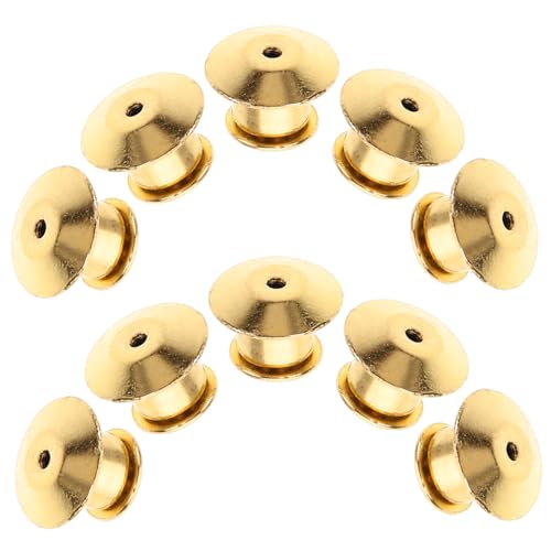 Lurrose 10 Stück Teiliges Metall Pin Rückhalteverschluss für Anstecker Sicherer Verschlussmechanismus Einfach zu Bedienen für Broschen und Schmuck Geeignet Goldfarbe Lurrose 10 Stück Teiliges Metall Pin Rückhalteverschluss für Anstecker Sicherer Verschlussmechanismus Einfach zu Bedienen für Broschen und Schmuck Geeignet Goldfarbe von Lurrose