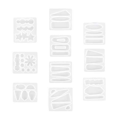 Lurrose 10 Stück Teiliges Silikon Gießform für Schmuckherstellung Kreative Formen für Haarschmuck Ohrringe und Anhänger Epoxidharz Einfach zu Entformen und Langlebig für Diy Projekte von Lurrose