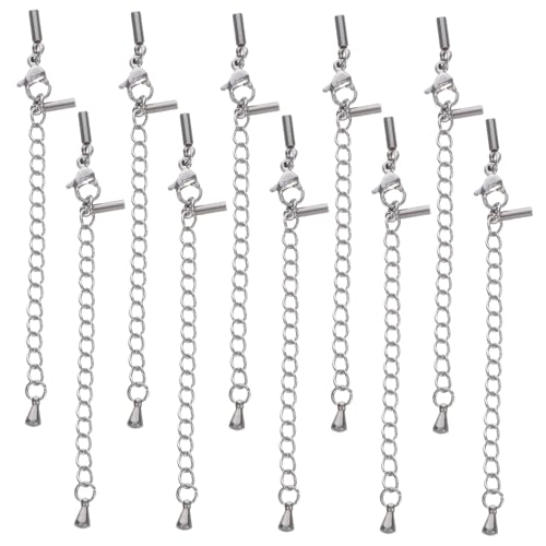 Lurrose 10 Stück Teiliges Verstellbares Verlängerungsketten für Halsketten und Armbänder Langlebige Lobster Klauen Einfache Befestigung Flexible Längenanpassung für Individuelles Lurrose 10 Stück Teiliges Verstellbares Verlängerungsketten für Halsketten und Armbänder Langlebige Lobster Klauen Einfache Befestigung Flexible Längenanpassung für Individuelles von Lurrose