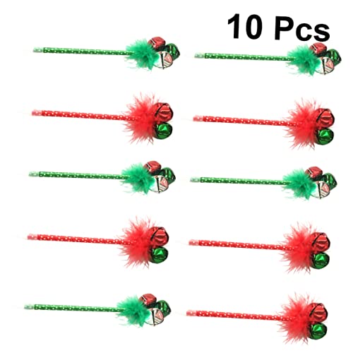 Lurrose 10 Stück Teiliges Weihnachts Kugelschreiber mit Jingle Bell und Feder Spitze Rot und Grün Festliche Schreibstifte für Schüler Kreative Geschenkideen und Party Mitgebsel Lurrose 10 Stück Teiliges Weihnachts Kugelschreiber mit Jingle Bell und Feder Spitze Rot und Grün Festliche Schreibstifte für Schüler Kreative Geschenkideen und Party Mitgebsel von Lurrose