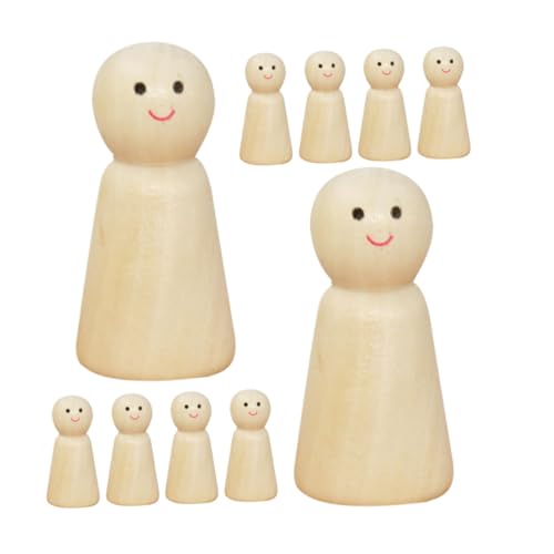 Lurrose 10 Stück Unfertige Holzfiguren zum Bemalen Diy Holz Puppen für Basteln und Entspannung bei Partys und Kunstprojekten Lurrose 10 Stück Unfertige Holzfiguren zum Bemalen Diy Holz Puppen für Basteln und Entspannung bei Partys und Kunstprojekten von Lurrose