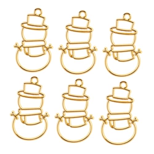 Lurrose 10 Stück Weihnachts Anhänger Metall mit Offener Rückseite Goldene Bezel für Schmuckherstellung für Armbänder und Ohrringe von Lurrose