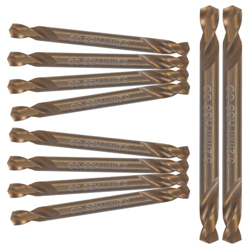 Lurrose 10 Stück bohren metrisch Twist Schnellbohrer Reibahle für Heimwerker Reibahle für Edelstahl Bohrer aus Metall Bohrer für Eisen Bohrer für Kupfer Golden von Lurrose