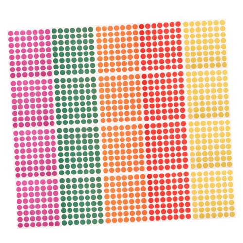 Lurrose 100 Blatt Farbige Runde Punktaufkleber Selbstklebende Kleine Farbige Etiketten für Geschenke Basteln Kalender und Umschläge Starke Haftung Leicht Ablösbar Dekorative von Lurrose