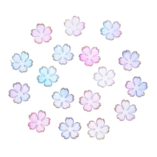 Lurrose 100 Kirschblüten-Abstandshalterperlen: Acryl-Mini-Blumenanhänger mit 5 Blütenblättern zur Schmuckherstellung – Armbänder, Halsketten, Ohrringe von Lurrose