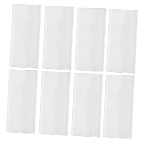 Lurrose 100 Sätze Transparent Plastic Wire Shelf Label Holders mit Blanko Papier Einlagen Kratzfest Leicht Verstellbar Preisetiketten Halter für Einzelhandel Supermarkt Warenpräsentation von Lurrose