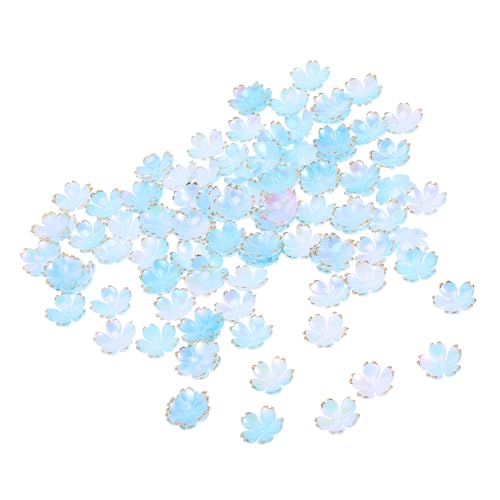 Lurrose 100 Stück Acryl Kirschblüten Perlen mit Goldfarbener Folienverzierung Mini Blumen Spacer Charms für Diy Schmuckherstellung Geeignet für Armbänder Halsketten und Ohrringe von Lurrose