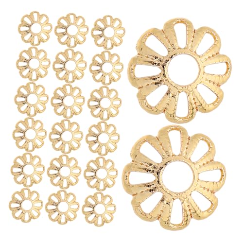 Lurrose 100 Stück Blumenperlenkappen Messing Hohle Perlenkappen für Diy Schmuck Spacer für Armbänder und Ohrringe Vielseitige Bastelmaterialien von Lurrose