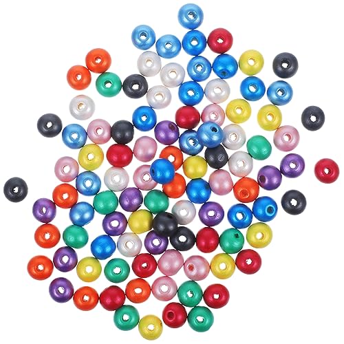 Lurrose 100 Stück Bunte Holzperlen Spacer Beads für Diy Schmuckherstellung Vielseitige und Hautfreundliche Perlen für Dekoration und Bastelprojekte von Lurrose