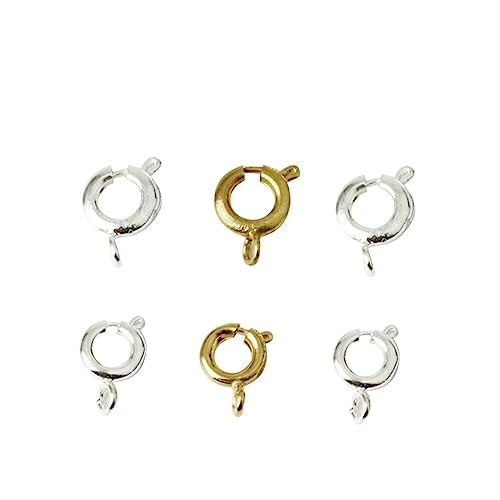 Lurrose 100 Stück Diy Schmuck Zubehör Legierung Federring Verschlüsse Glitzer Silber und Gold für und Armbänder für Schmuckherstellung und Reparatur pro Farbe von Lurrose