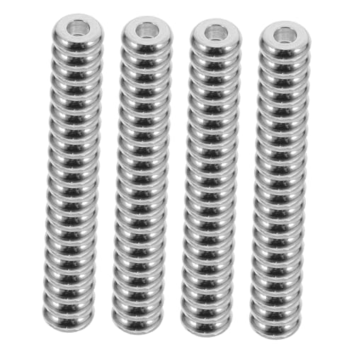 Lurrose 100 Stück Edelstahl -Schmuckzubehör lose perlen für DIY lose Perlen für Schmuck Distanzperlen aus Edelstahl Bastelperlen mit Löchern Abstandsperlen für DIY Rostfreier Stahl Silber von Lurrose