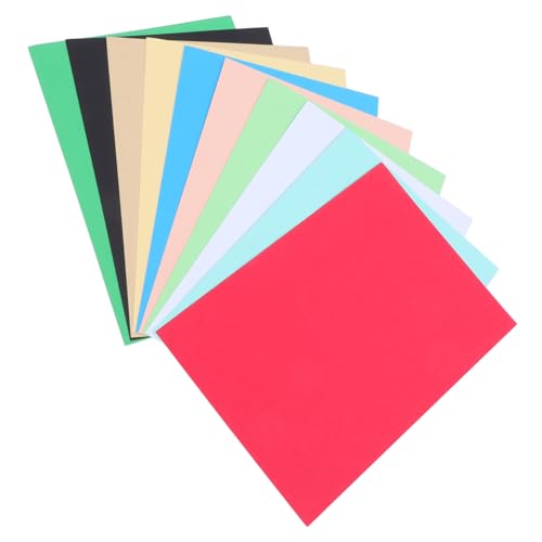 Lurrose 100 Stück Farbiges Kunstleder Musterpapier Buchbindekarton Druckpapier Farbiges Bindepapier Buchbindepapier Scrapbook Papier A4 Zertifikatshülle 230 G Papier von Lurrose
