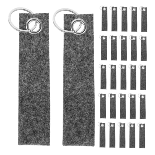 Lurrose 100 Stück Filz Schlüsselanhänger Rohlinge Diy Bastelset für Kreative Projekte Robustes und Langlebiges Filzmaterial für Taschen Geldbörsen und Designs von Lurrose