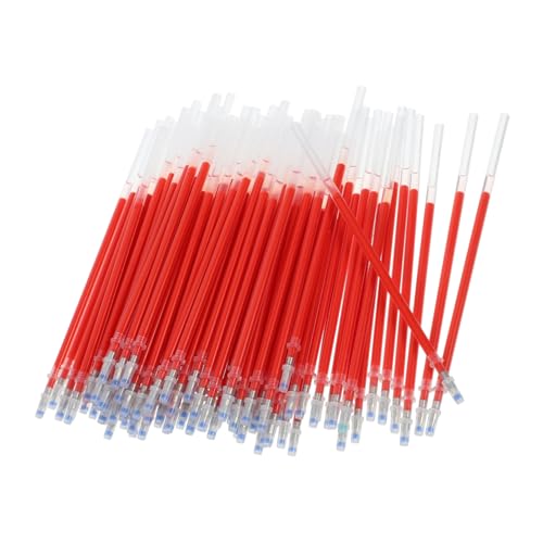Lurrose 100 Stück Gel Pen Refills Nachfüllminen für Kugelschreiber Press Ersatzminen Praktische Rote Markierstifte Langlebig und Leicht für Büro und Schule von Lurrose