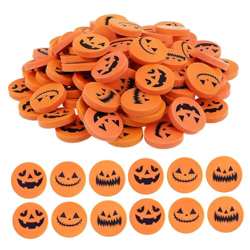 Lurrose 100 Stück Halloween Radiergummis Kreative Kürbis Radiergummis für Schüler Glattes Entfernen Praktisch und Tragbar für Schulbedarf Partygeschenke und Halloween Dekorationen Lurrose 100 Stück Halloween Radiergummis Kreative Kürbis Radiergummis für Schüler Glattes Entfernen Praktisch und Tragbar für Schulbedarf Partygeschenke und Halloween Dekorationen von Lurrose