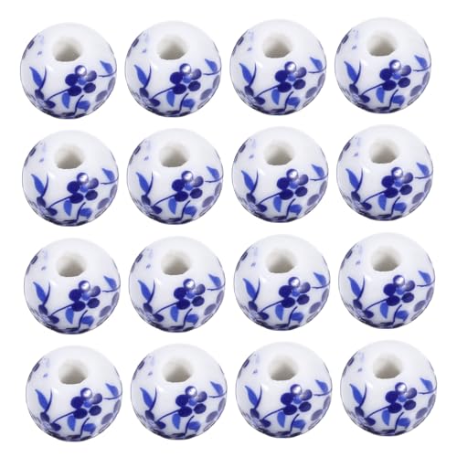 Lurrose 100 Stück Handgefertigte Porzellanblumen Keramikperlen mit Großem Loch Blaue Abstandshalter für Diy Schmuckherstellung Armbänder Halsketten Vielseitige Bastelmaterialien Lurrose 100 Stück Handgefertigte Porzellanblumen Keramikperlen mit Großem Loch Blaue Abstandshalter für Diy Schmuckherstellung Armbänder Halsketten Vielseitige Bastelmaterialien von Lurrose
