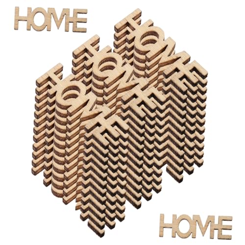 Lurrose 100 Stück Holzbuchstaben Home Unlackierte Holz Ausschnitte für Diy Dekoration Bastelprojekte Persönliche für Kinderzimmer und Partys von Lurrose