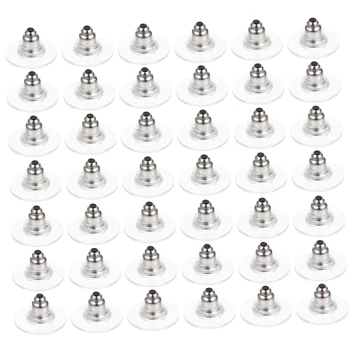 Lurrose 100 Stück Ohrstecker Verschlüsse aus Leichtem und Sichere Ohrring Stopper für DIY Schmuckherstellung Geeignet für Stecker und Hänger Langlebig und Praktisch von Lurrose