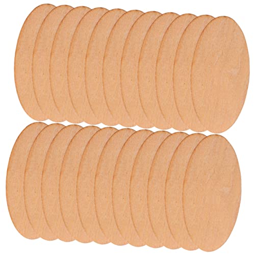 Lurrose 100 Stück Ovale Holzspäne Unfertige Holzausschnitte DIY Bastelmaterial Holzspäne Für DIY Holzscheiben Für DIY Ovale Holzscheiben DIY Holzausschnitte DIY Unfertige von Lurrose