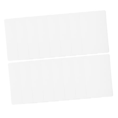 Lurrose 100 Stück PVC Blanko Karten Weiße DIY Etiketten Doppelseitig und Namensschilder für Bastelprojekte Etikettierung und von Lurrose