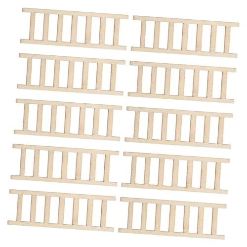 Lurrose 100 Stück Teiliges Mini Handgefertigte Miniaturleiter für Puppenhaus DIY Holzleiter mit Glatten Kanten Robustes Holz Detailreiche Miniaturdekoration für Landschaft und von Lurrose