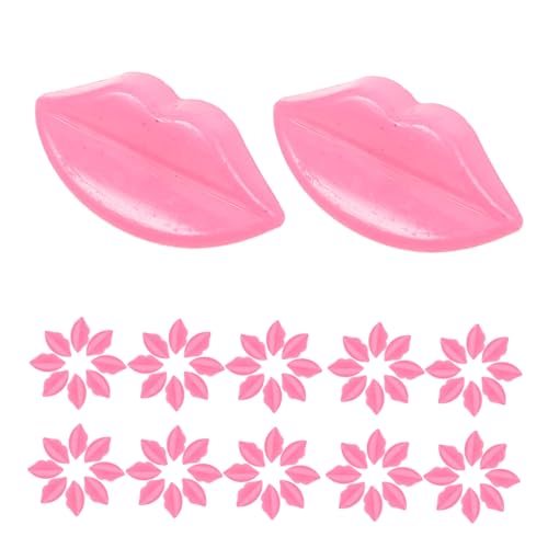 Lurrose 100 Stück Teiliges Miniatur Rosa Kunststoff mundformen für Puppen DIY Bastelzubehör Realistische Tiermund Dekoration für Kleidung Handarbeit von Lurrose