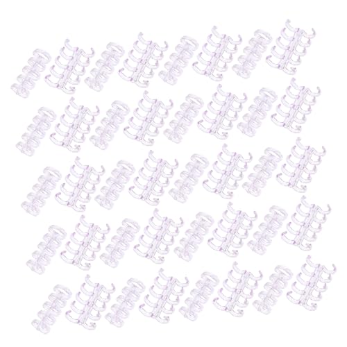 Lurrose 100 Stück Transparente Kunststoff Binder Ringe Wiederverwendbare Lose Clips für Notizbücher Karteikarten und Planer Abnehmbare Büro Schulzubehör-ringklammern von Lurrose