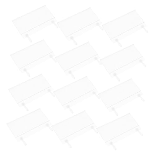 Lurrose 100 Stück Transparente PVC Preisschildhalter mit Clip Klare Drahtregal-preisschilderhalter für Körbe und Aufbewahrungsboxen Etikettenclips für Einzelhandel und Lager von Lurrose