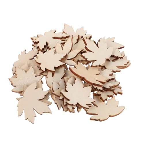 Lurrose 100 Stück Unbehandelte Holz ahornblatt Ausschnitte Leichte Holz Maple Leaf Dekorationen zum Basteln Vielseitige DIY holzanhänger für Herbst Thanksgiving Hochzeit von Lurrose