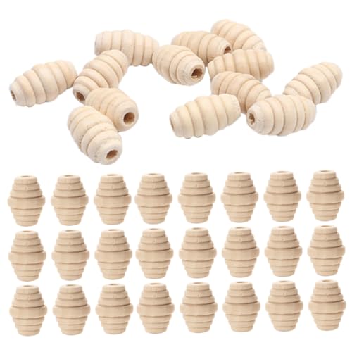 Lurrose 100 Stück Zubehör Für Holzperlenschnüre Herstellung Perlen Für Schmuckhersteller Uv Perlen Zum Basteln Ovale Lose Perlen Ohrring Machen Charme Perlen Für Diy Ovale Holzperlen Beige von Lurrose