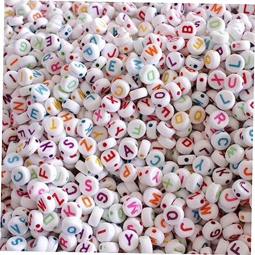 Lurrose 100St Acrylperlen Buchstabenperlen Alphabetperlen Perlen für Armbänder bezaubernde Perlen Perlenzubehör Oblate Alphabet-Perlen Material Kind Weiß Lurrose 100St Acrylperlen Buchstabenperlen Alphabetperlen Perlen für Armbänder bezaubernde Perlen Perlenzubehör Oblate Alphabet-Perlen Material Kind Weiß von Lurrose