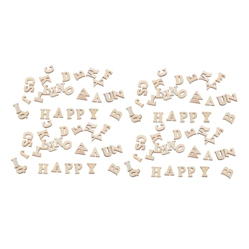 Lurrose 104 Stück Teiliges Kleine Natürliche Holzbuchstaben für DIY Bastelprojekte Glatte Oberfläche Sichere Handhabung für Kreative Holzbuchstaben Deko und Familien Vielseitig für von Lurrose