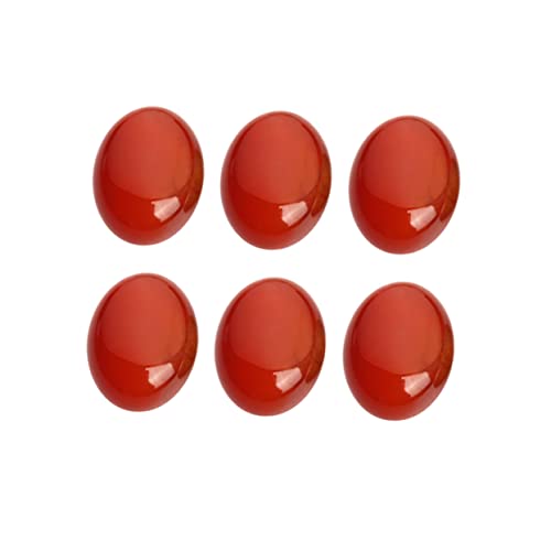 Lurrose 10Stücke Roten Oval Steinkabochons für DIY Schmuck Bastelbedarf und Designs Vielseitige Verwendung für Ohrringe Manschettenknöpfe und Mehr von Lurrose