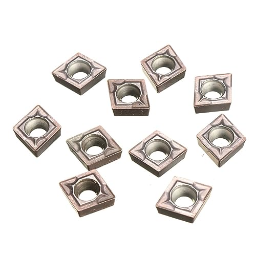 Lurrose 10Stücke Teiliges Ccmt Hartmetall Wendeschneidplatten für Drehwerkzeuge Hohe Schneidleistung und Verschleißfestigkeit für Präzise Metallbearbeitung von Lurrose