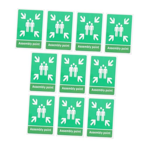 Lurrose 10pcs Notfallversammlungspunkt-feuer-evakuierungszeichen Aufkleber Aufkleber Hochsesibilität Ausgang Aufkleber Anzeichen Für Selbstklebstoffschild Für Office Bar Park Und Garten Lurrose 10pcs Notfallversammlungspunkt-feuer-evakuierungszeichen Aufkleber Aufkleber Hochsesibilität Ausgang Aufkleber Anzeichen Für Selbstklebstoffschild Für Office Bar Park Und Garten von Lurrose