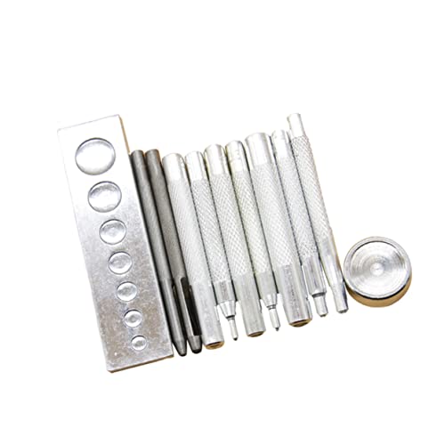Lurrose 11 Stück Teiliges Metallknopf Set Stanzwerkzeug für Leder Diy Knopfnietsetzwerkzeug Basis Kit für Metallröhren Kleidung Herstellung Handwerk Zubehör Lurrose 11 Stück Teiliges Metallknopf Set Stanzwerkzeug für Leder Diy Knopfnietsetzwerkzeug Basis Kit für Metallröhren Kleidung Herstellung Handwerk Zubehör von Lurrose