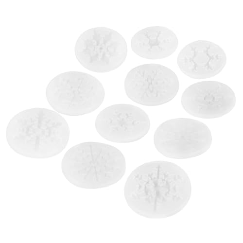 Lurrose 11 Stück Weihnachts-schneeflocke-schablonen Gießformen Für Weihnachtsschneeflocken Becher-eiswürfelform Weihnachtsschneeflockenform Süßigkeitenformen Eisformen Topper Kieselgel von Lurrose