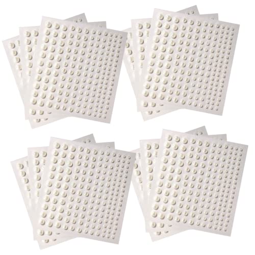 Lurrose 12 Blatt Selbstklebende Perlen Aufkleber Flacher Rückseite für Nageldesign Gesichtsschmuck Make Up Dekoration Hautfreundlich und Rückstandslos DIY Körperkunst Accessoires von Lurrose