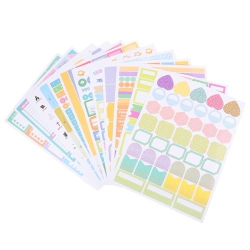Lurrose 12 Blatt Selbstklebende Planeraufkleber Vielseitige Diy Sticker für Kalender Tagebücher und Scrapbooking Hochwertiges Reißfestes Material Praktisch für Glatte Oberflächen Kreative Lurrose 12 Blatt Selbstklebende Planeraufkleber Vielseitige Diy Sticker für Kalender Tagebücher und Scrapbooking Hochwertiges Reißfestes Material Praktisch für Glatte Oberflächen Kreative von Lurrose